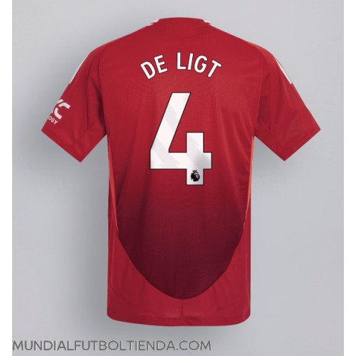 Camiseta Manchester United Matthijs de Ligt #4 Primera Equipación Replica 2024-25 mangas cortas